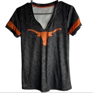 Women’s Texas Longhorns Gray Orange Athletic Logo T-shirt - Small